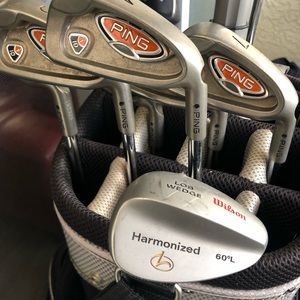 Ping clubs set with a carrier bag